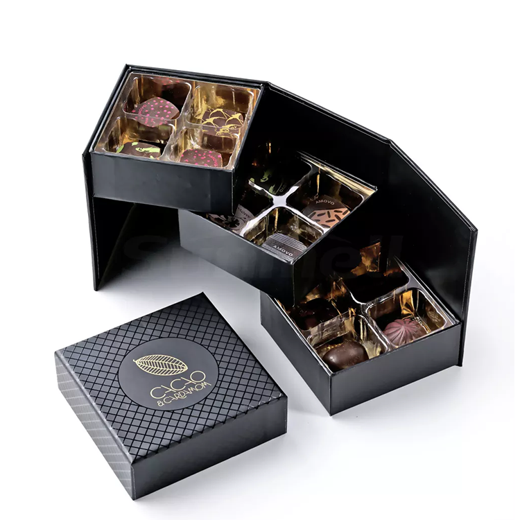 Boîte de chocolat à 3 niveaux