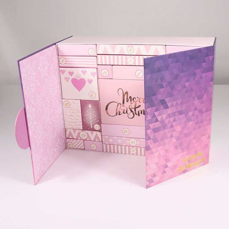 Boîte Calendrier de l'Avent Cosmétique Rose