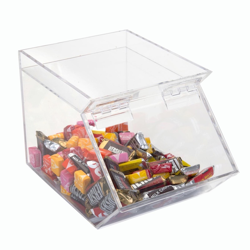 Boîte de présentation en acrylique Candy avec couvercle