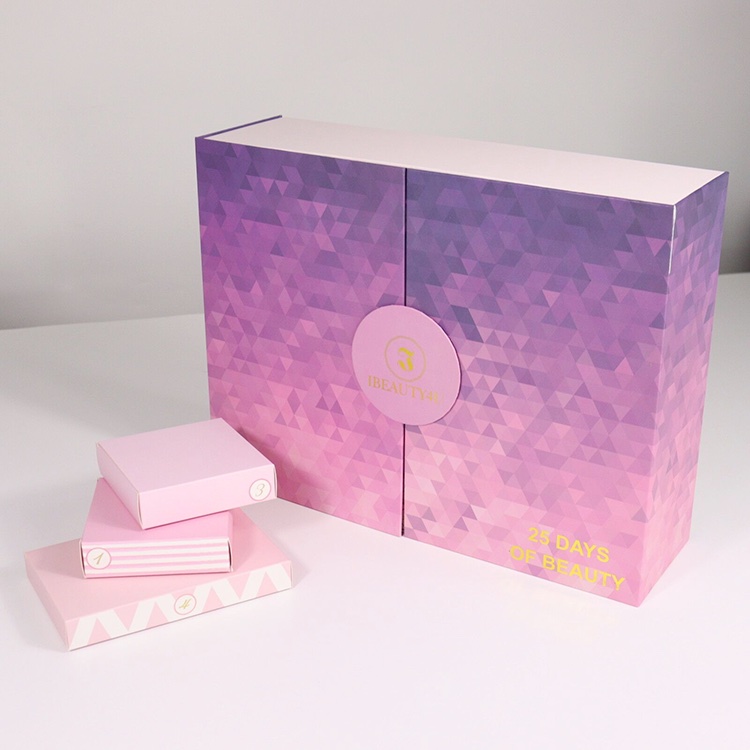 Boîte Calendrier de l'Avent Cosmétique Rose