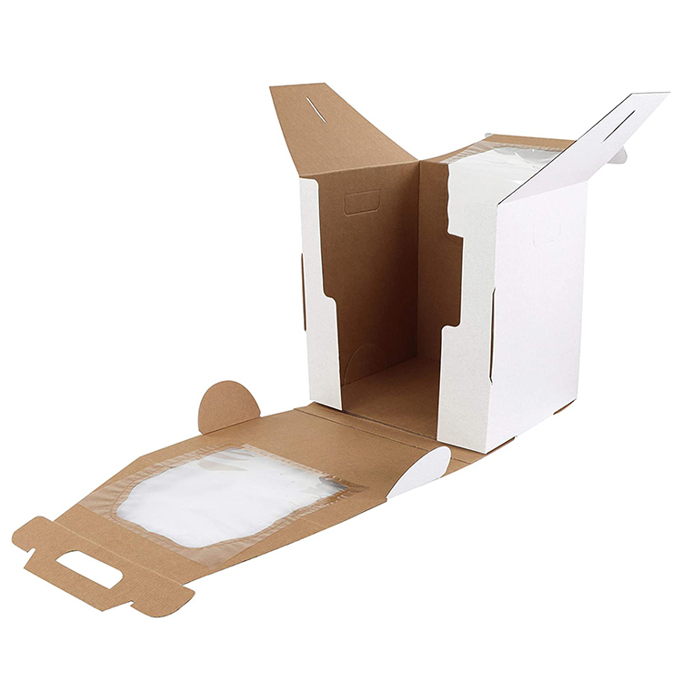 Boîte à gâteaux avec fenêtre à poignée