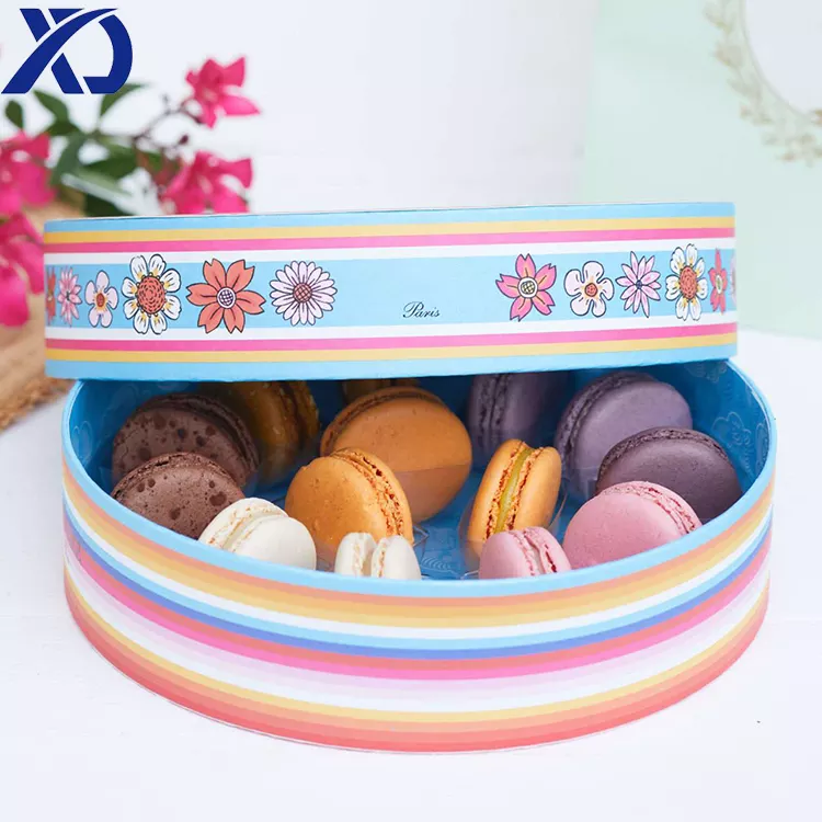 boîtes d'emballage de macarons ronds