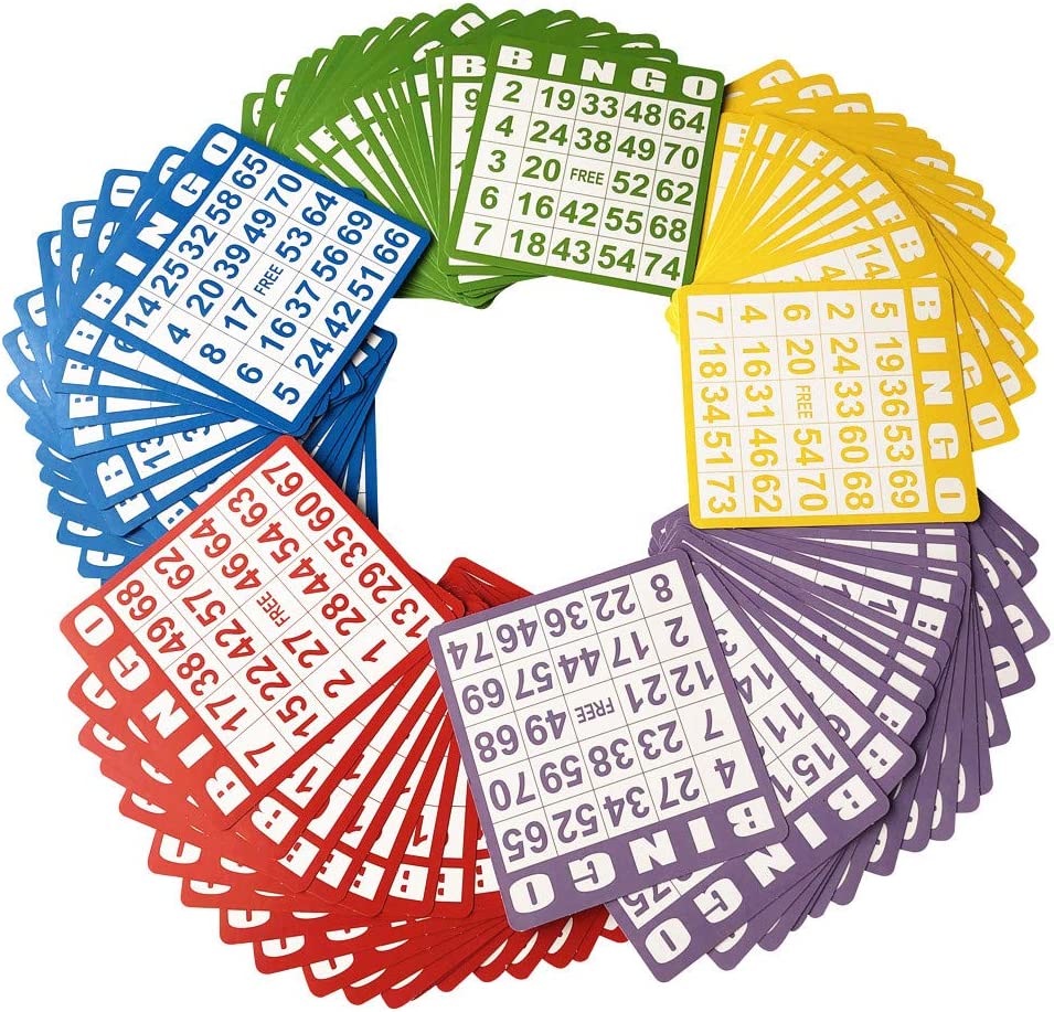 Jeu de cartes de bingo en papier