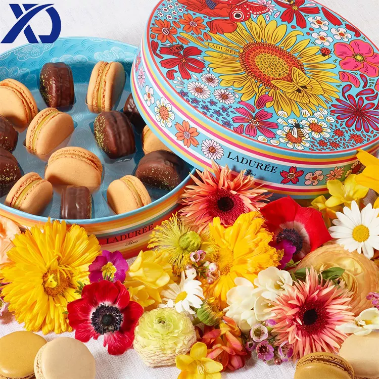 boîtes d'emballage de macarons ronds